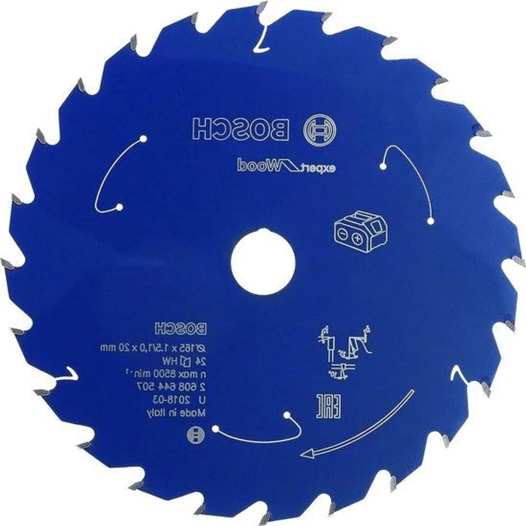 Disque de scie circulaire bois 140x20 mm avec 24 dents pour outil sans fil