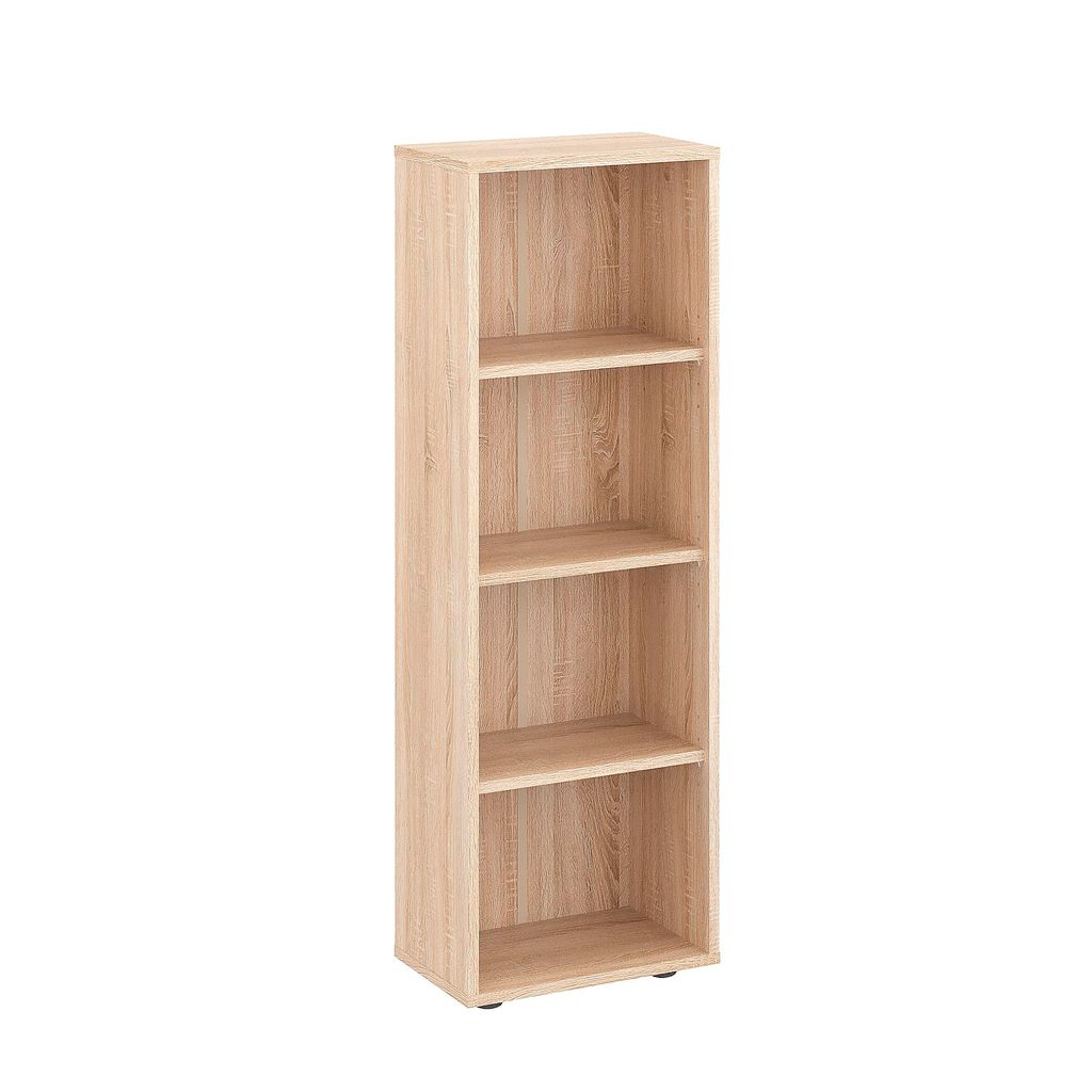 KOMTO Bücherregal 40 cm breit, Sonoma, Bücherregal mit 4 Produktbild 