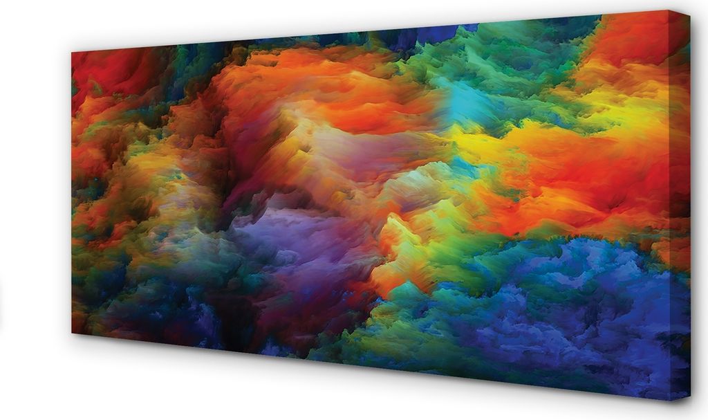 Leinwandbild 140x70 Wandkunst 3d bunte Fraktale