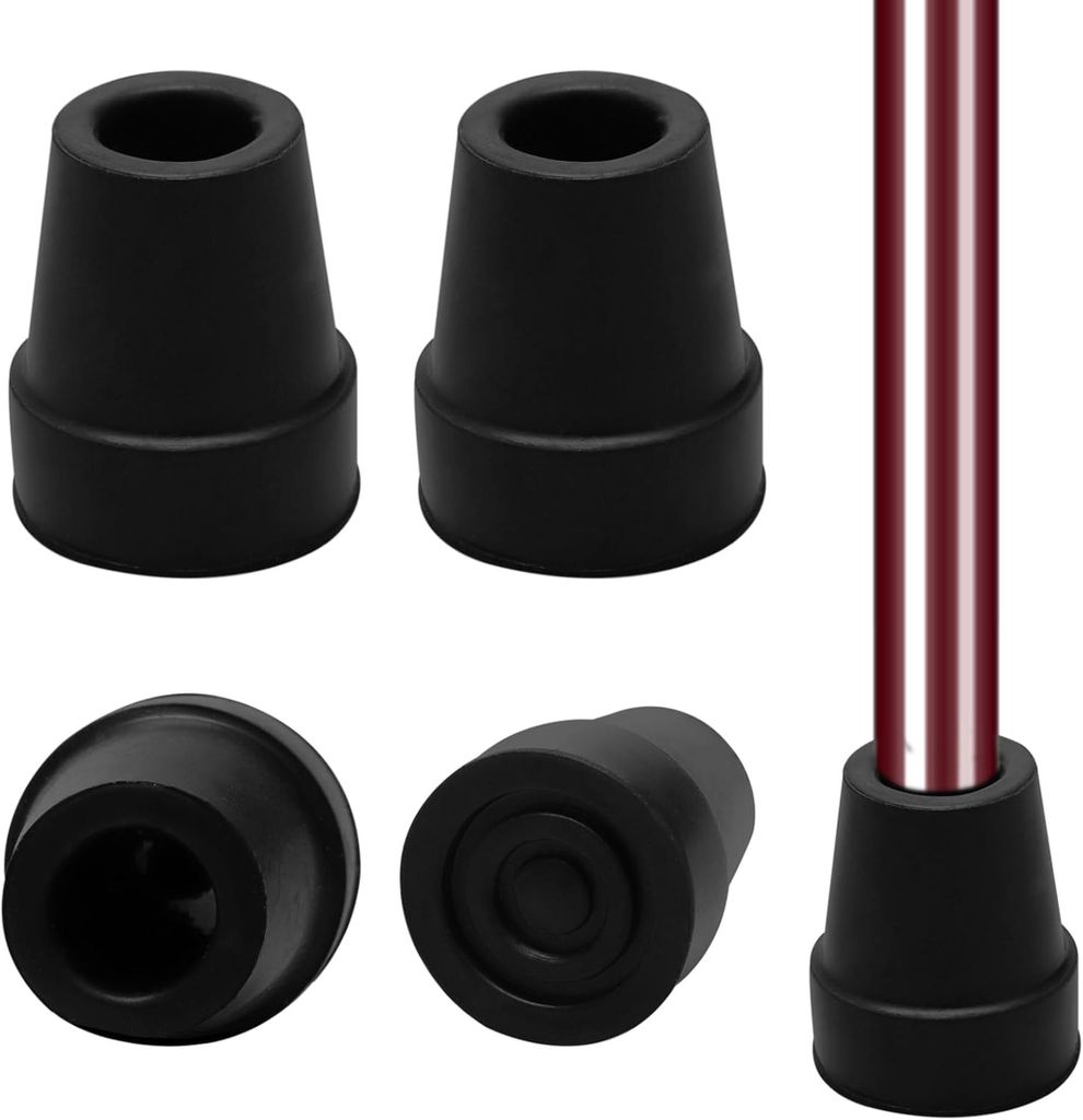 4 Stš¹ck Gummipuffer fš¹r Wanderst?cke, 19mm Gehstock Gummipuffer, Krš¹cken Gummi, Walking St?cke Gummipuffer, Rutschfeste Gummispitzen fš¹...