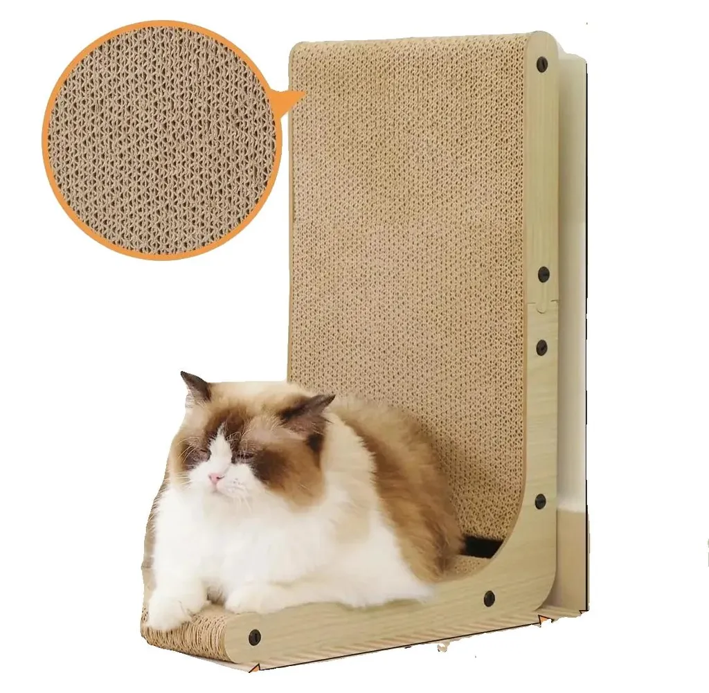 Arbre à chat spécial appartement bois solide pour limiter les griffades