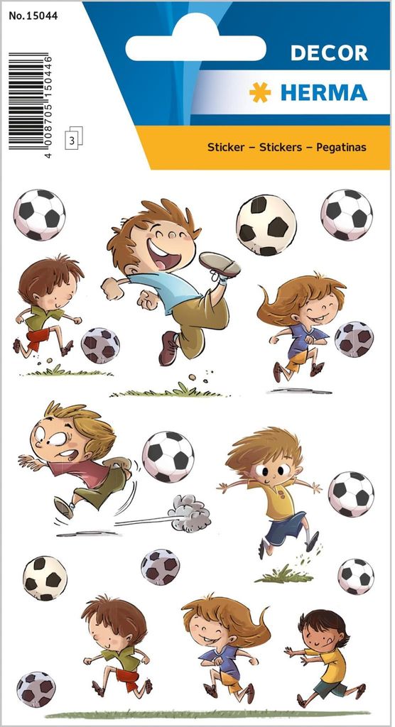 Adesivi HERMA DECOR "Amici del calcio", 3 fogli con 27 Immagine del prodotto 