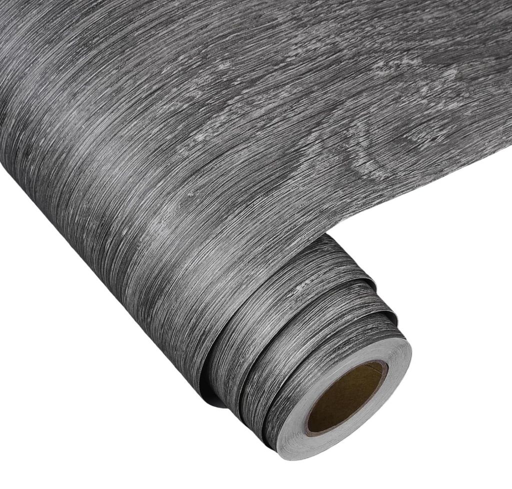 Tapete Klebefolie Selbstklebend PVC Möbelfolie Graues Holz 40 cm x 6 m