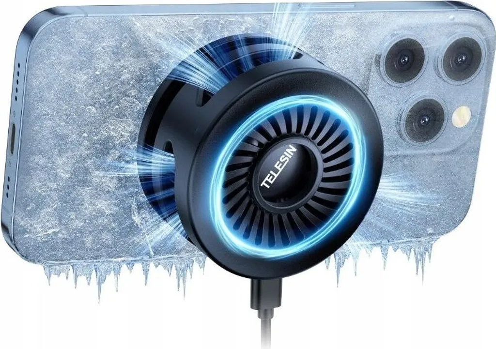 Ventilateur de Refroidissement Magnétique pour Téléphone Gamer Noir Pur
