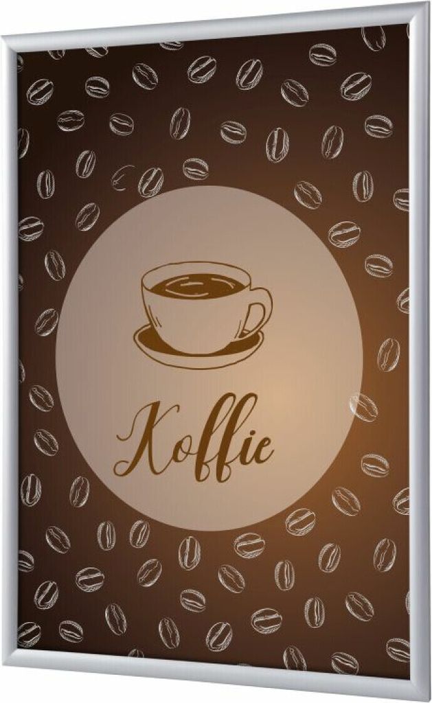 Showdown Klapprahmen - DIN A1 - Komplett-Set - Koffie Niederländisch - Braun/Silber