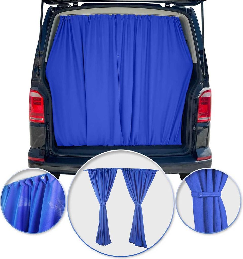 Maß Gardinen Sonnenschutz für Opel Combo Heckklappe Vorhänge Dunkelblau