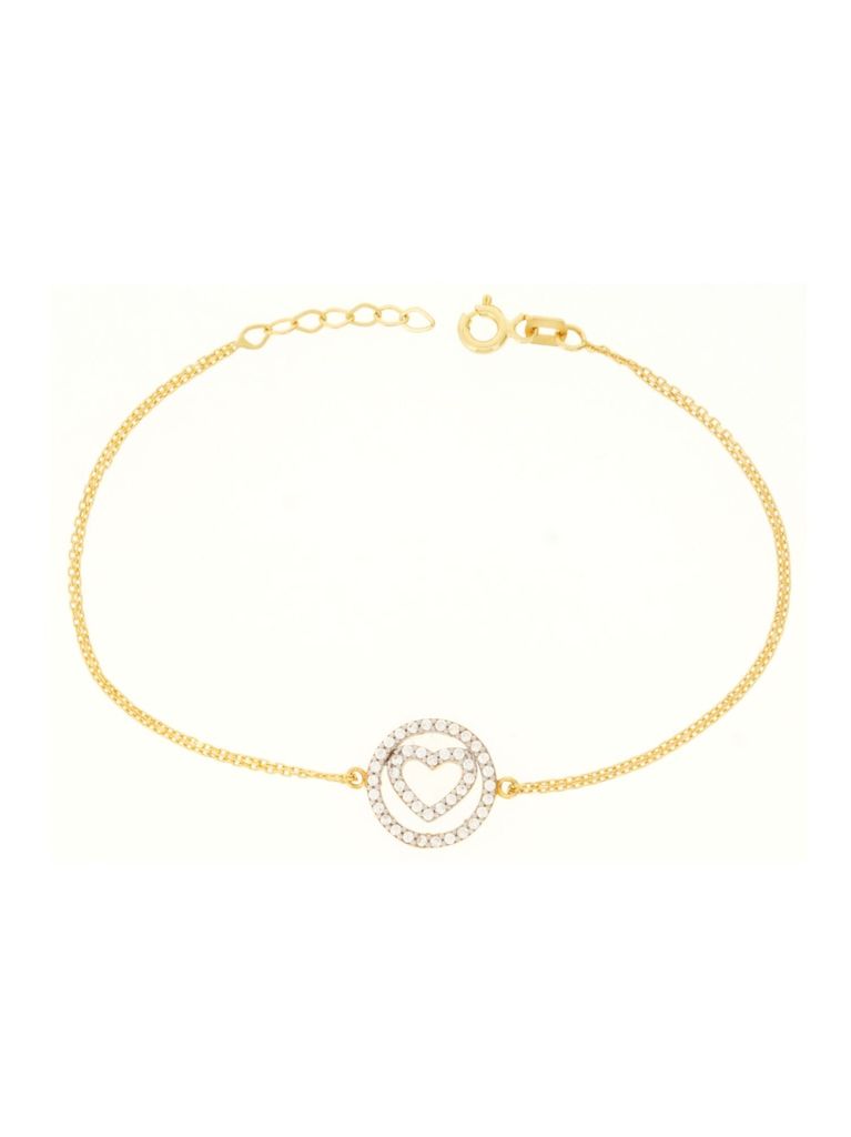 Gerry Eder 42.EG108 Damen Armband Herz 14 Karat (585) Gold Weiß 19 cm