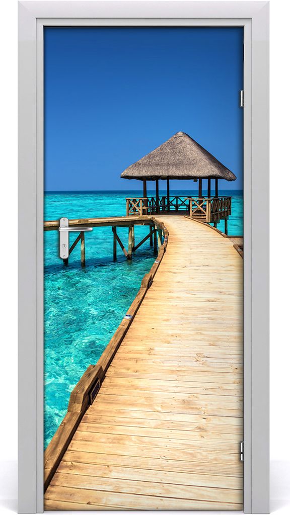 Tulup Türaufkleber 85x205 cm Dekorative Aufkleber Selbstklebend Wasserdichte Tapete Abnehmbar Schlafzimmer Wohnzimmer Wohnkultur - exotischer Blick