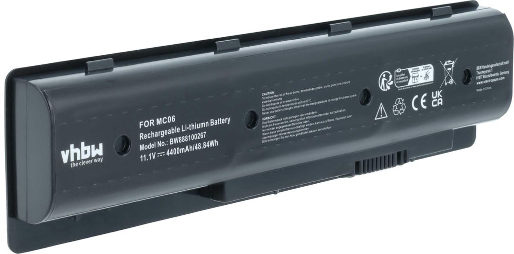 vhbw Akku kompatibel mit HP Envy 17-N102NF, 17-N102NA, 17-N103la, 17-N103NC, 17-N102no, 17-N102UR, 17-N102NN Notebook (4400 mAh, 11,1 V, Li-Ion)
