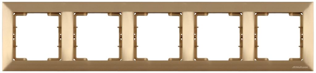 5-fach Rahmen horizontal Gold Optik – Unterputz IP20 für Innen – CANDELA