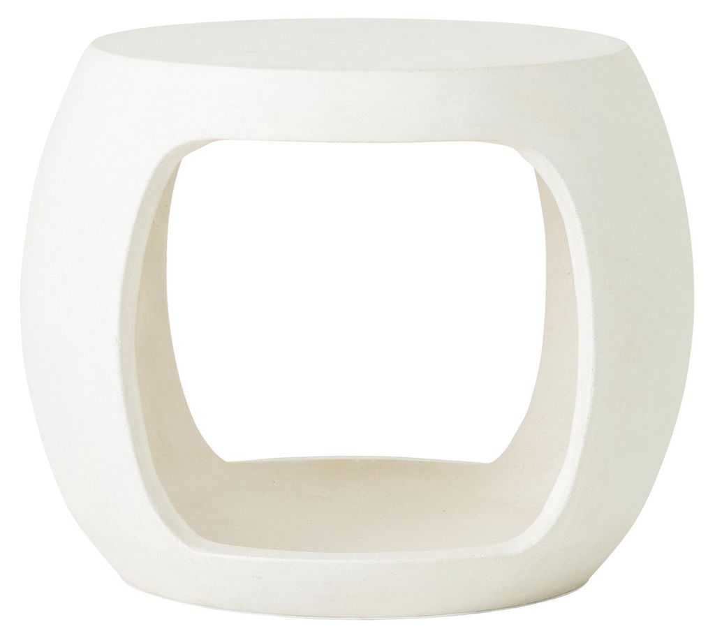 MUST Living Coffee table Camber large,40x50x45 cm, fiber cement white