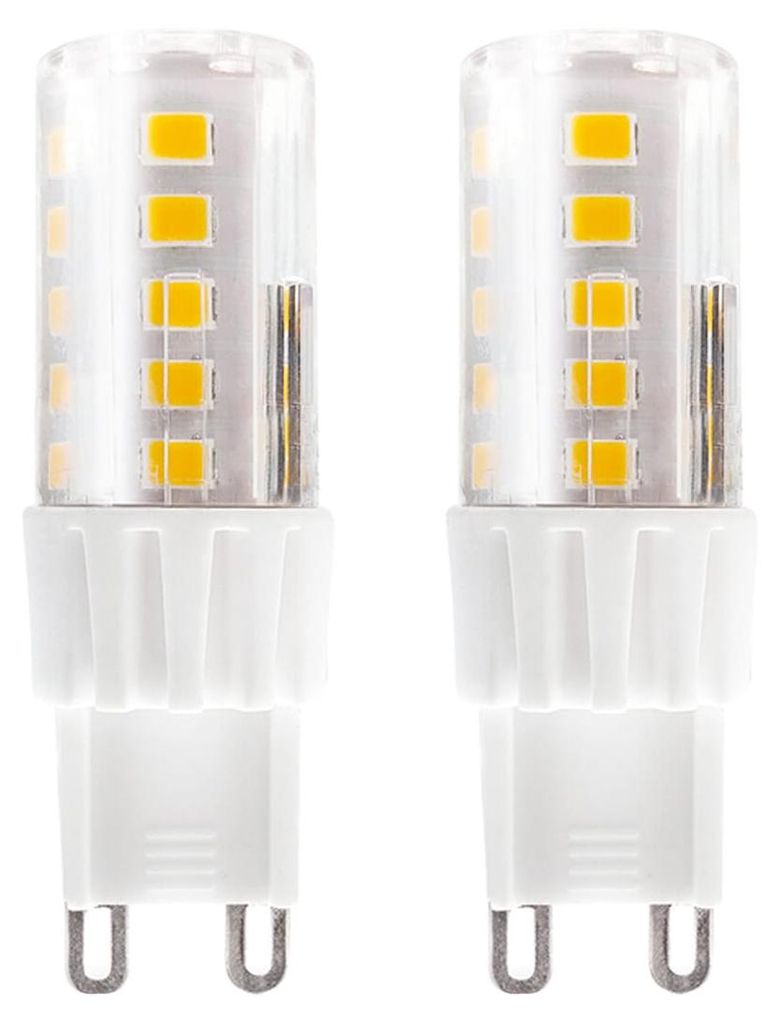 Kobi LED-Lampe G9 4W - 380lm - 3000K - 230V - Ersatz für Halogenlampen in Designerlampen - G9-Sockel - 2 Stück