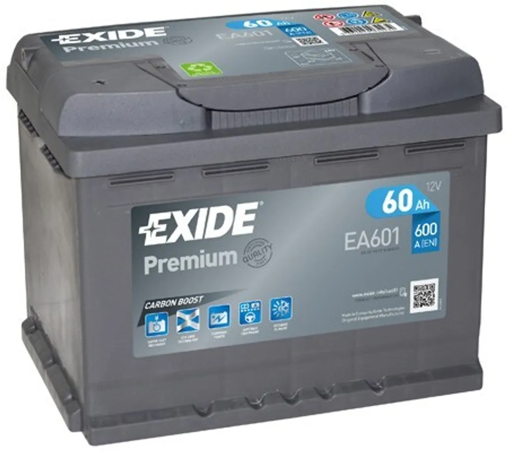 Batterie Exide 12V 60Ah anti-panne pour remplacer un composant usagé
