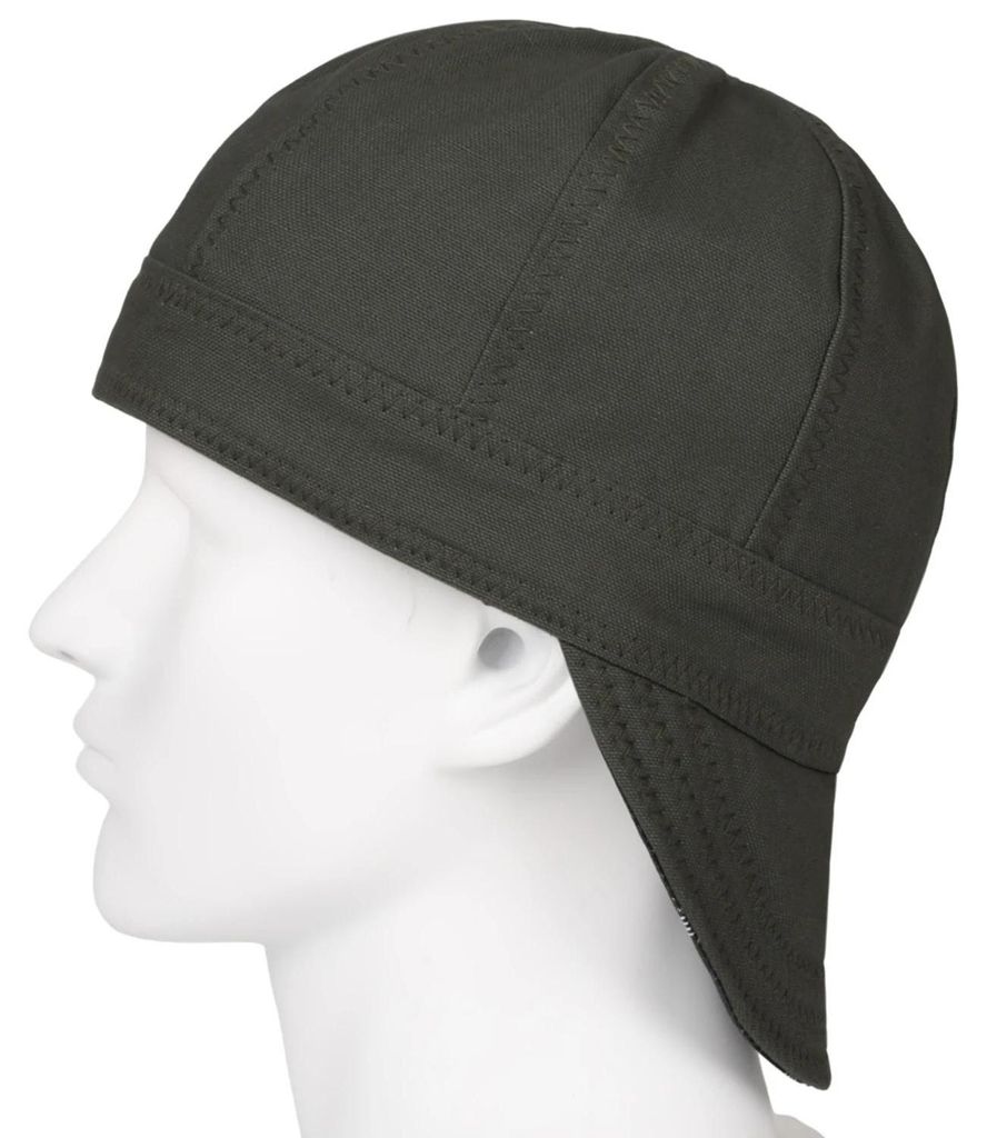 Schweißerkappe - Schweißer Mütze - Flammenhemmende 10 oz Baumwolle - Schweißabsorbierend - Wendbar 8-Panel - Größe 7 5/8 - Gelb -