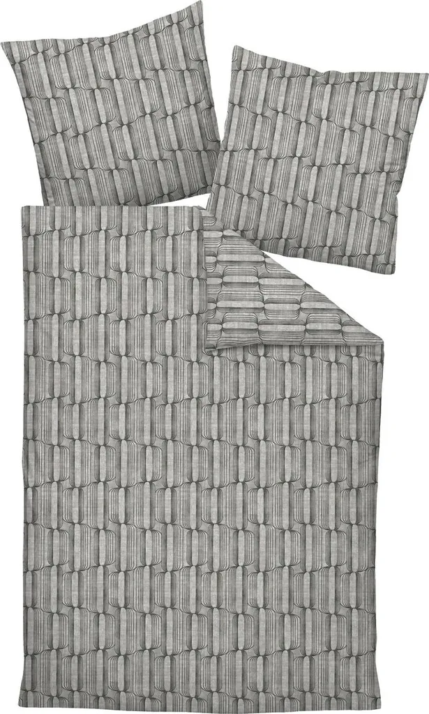 Janine Carmen S 55121 Parure de Lit Jersey Interlock 135x200 Anthracite