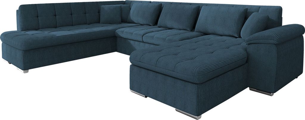 MIRJAN24 Ecksofa Niko Bis Cord, Polsterecke mit Bettkasten und Schlaffunktion, Sofa, Polstergarnitur (Farbe: Poso 5, Seite: Rechts)
