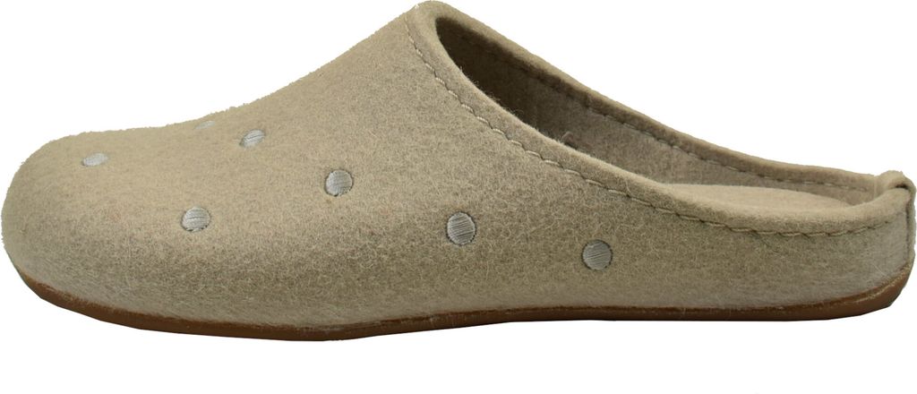 Haflinger Everest Noblesse Damen Hausschuhe Pantoffel Wolle 484012 , Größe:38 EU, Farbe:Beige