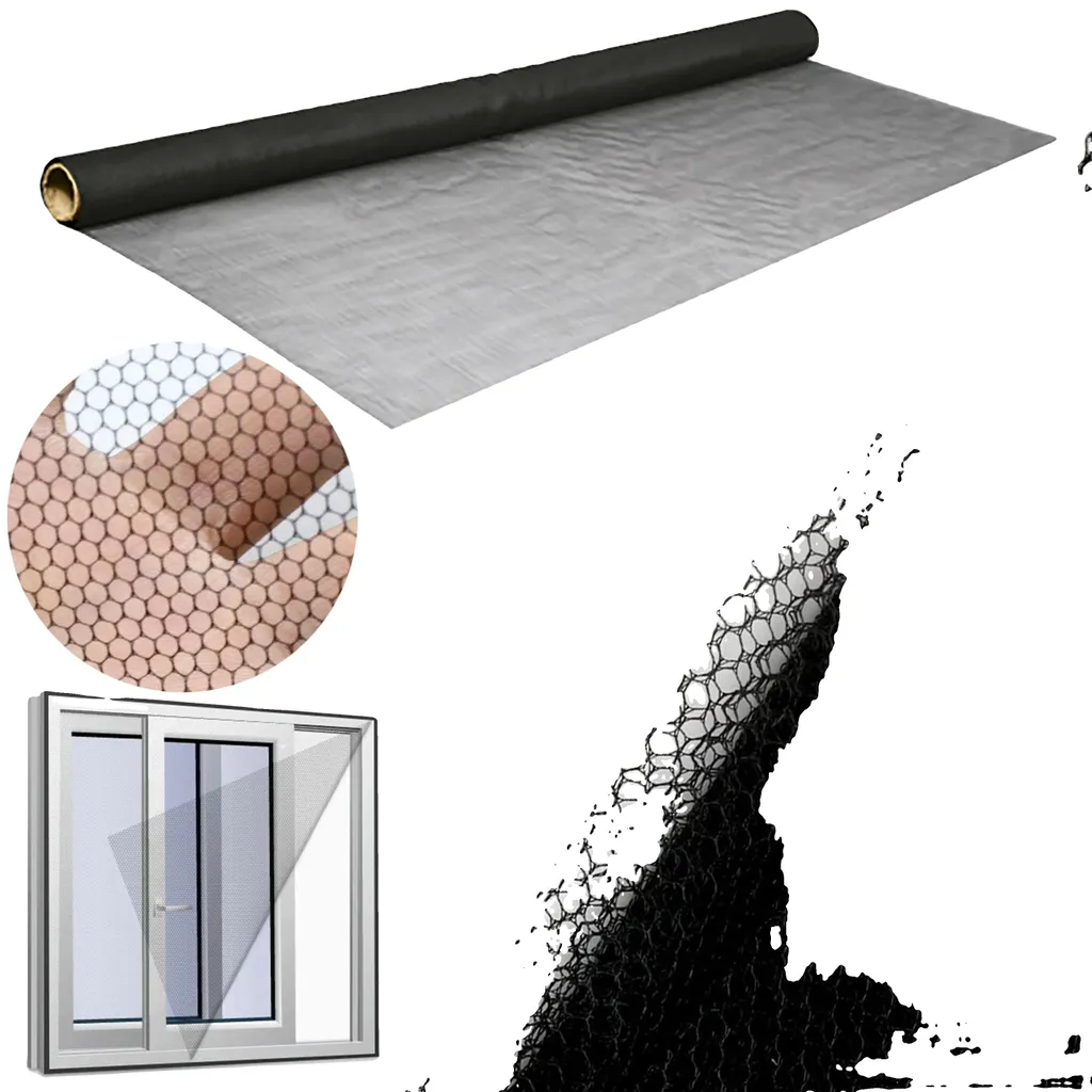 Moustiquaire nylon à maille hexagonale pose rapide sans outils 120x150cm