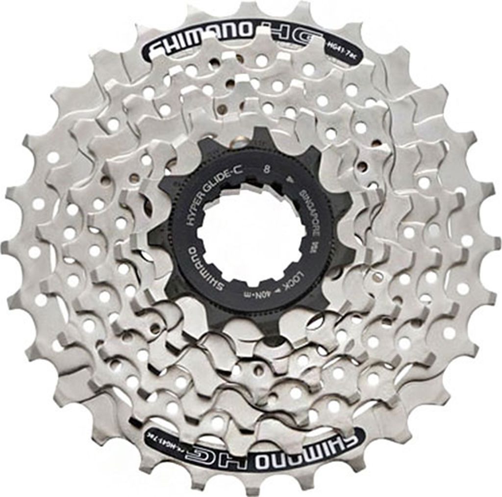 Shimano Kassette 7 Geschwindigkeit HG41 11-28T Silber (Arbeitsplatzverpackung von 10 Teilen)