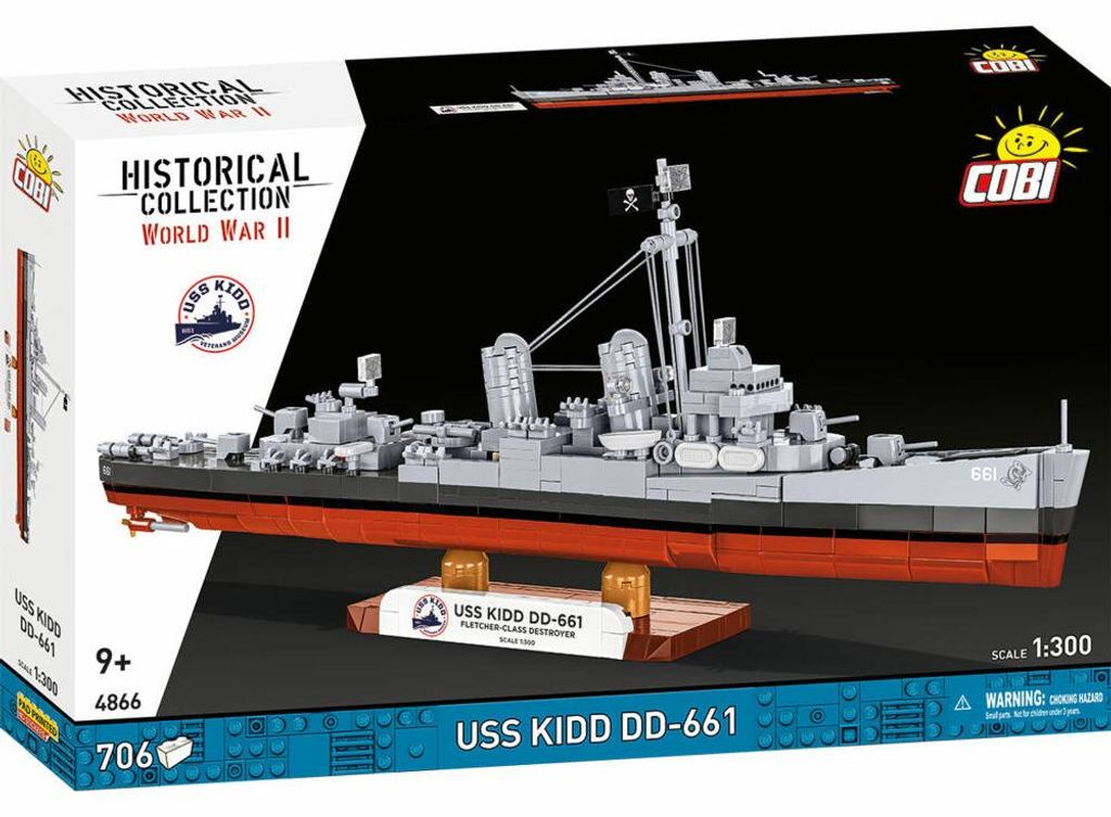 Cobi 4866 - Colección Histórica, escala 1:300, USS KIDD/FCD Imagen del producto 