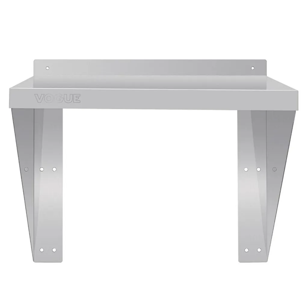 Étagère micro-ondes Vogue en acier inoxydable durable - 56 x 56 cm