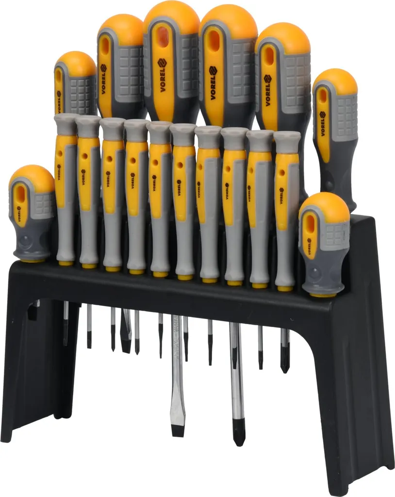 Set Professionale 18 Cacciaviti PH/PZ/Flat Magnetici Acciaio