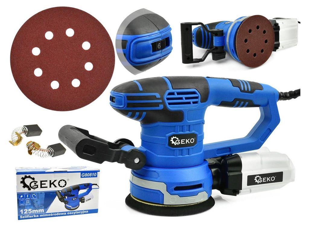 Excentrická orbitálna brúska 125mm, 450W, Geko Obrázok produktu 