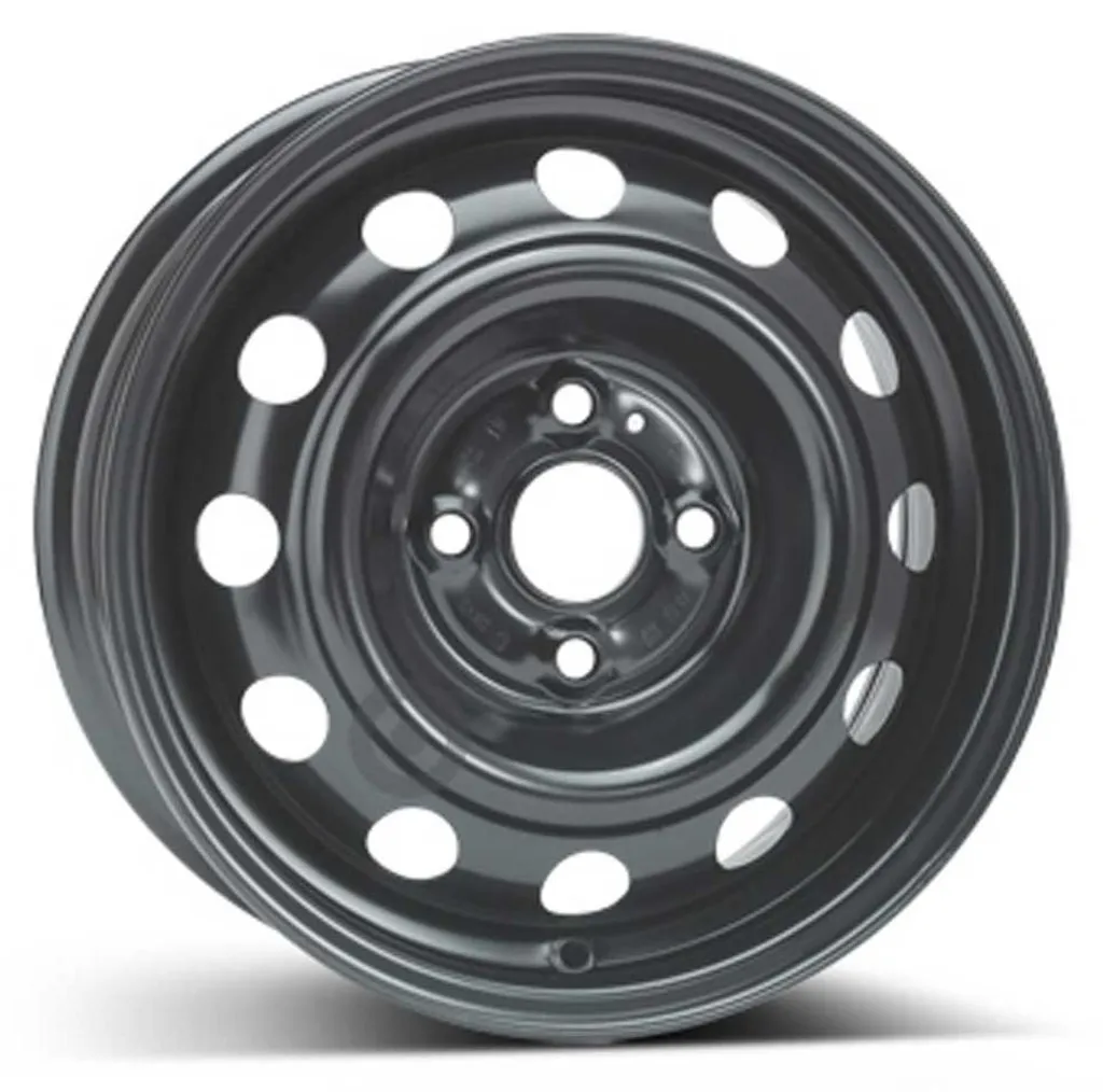 Pack Jante Hiver ALCAR ACCIAIO 6625 Noir 5.5x14 4x100 ET 46 Robuste