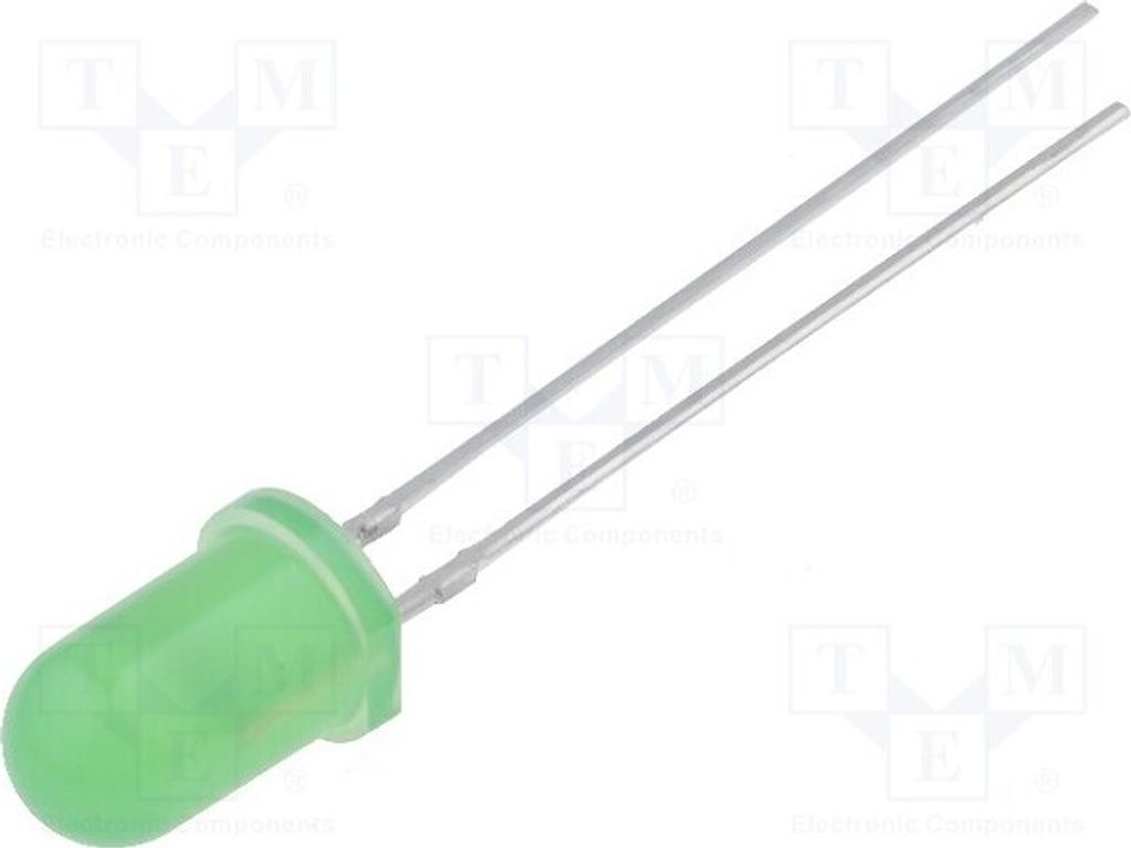 2x LED OSG8NU5B64A-12V LED Dioden THT 5mm 10÷15mA grün 12V 5mm 68÷90mcd 60°