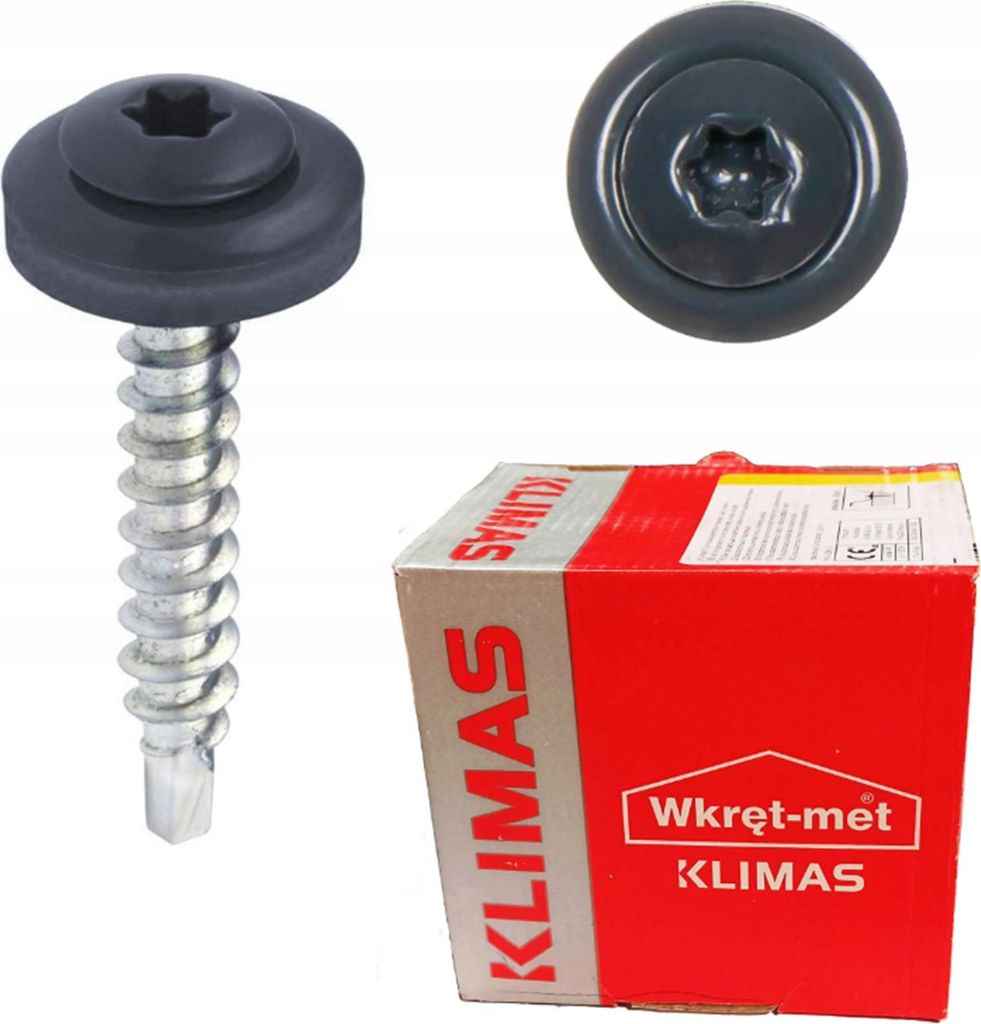 KLIMAS WDD Viti da lattoniere per lamiera RAL 7016 grigio Immagine del prodotto 