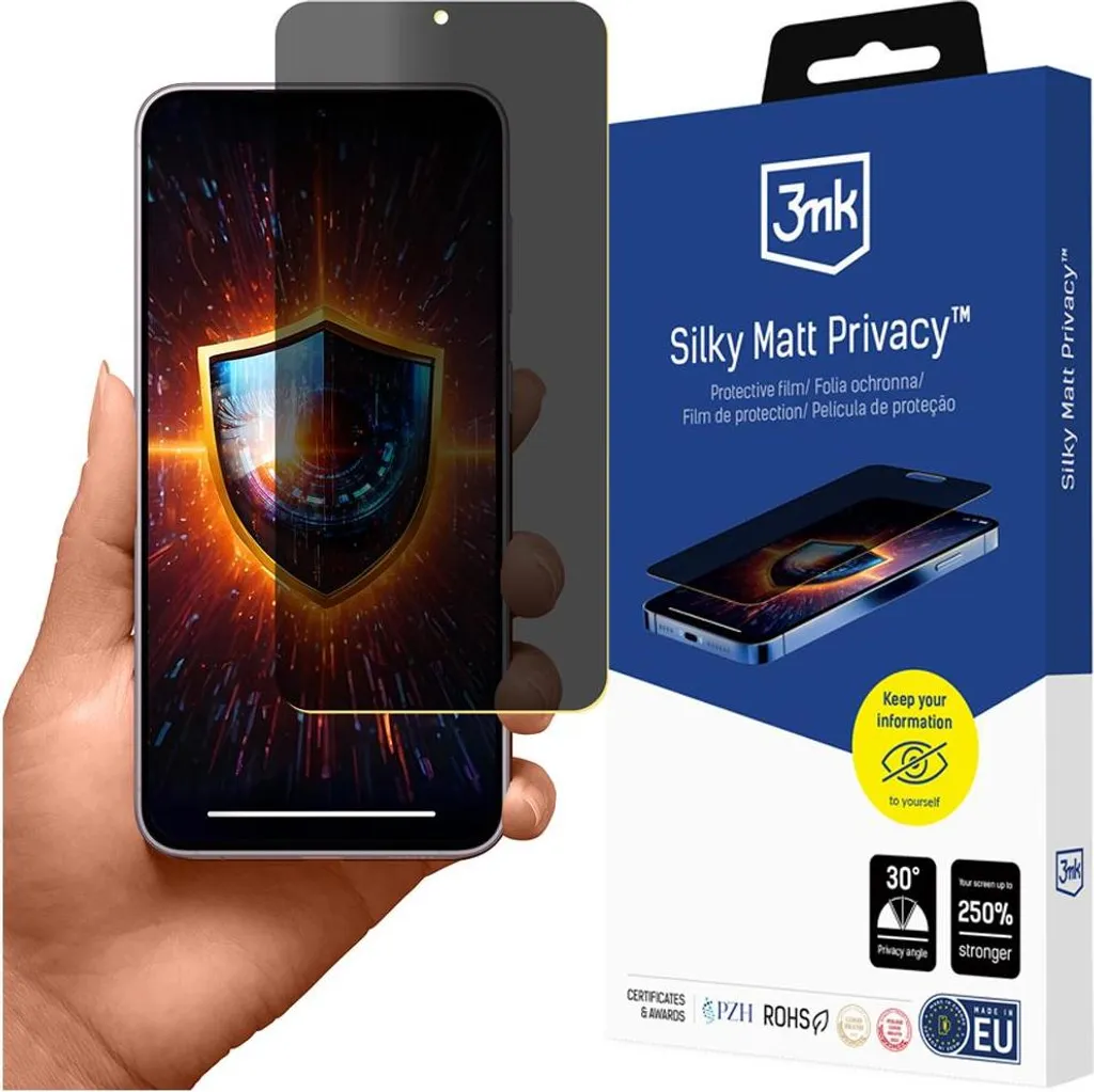 Pellicola Protettiva 3Mk Privacy Samsung S24 - Anti-Riflesso e Sicurezza