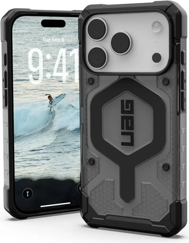 UAG Pathfinder Clear MagSafe iPhone 17 Pro - Custodia Grigio-Nera