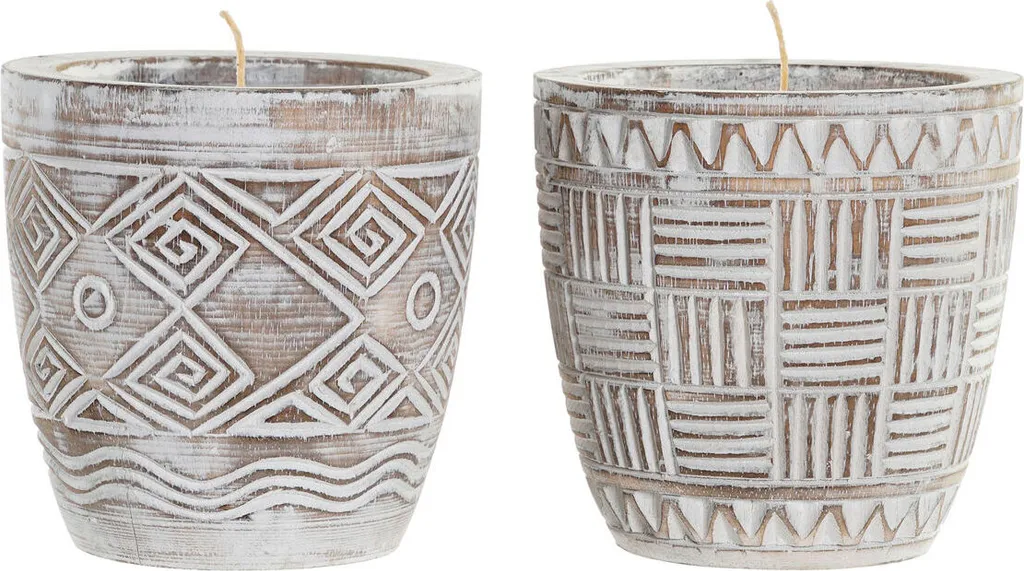 Bougie bois et cire pour ambiance zen et cocooning lot de 2 pièces