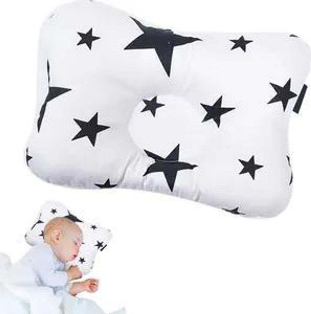 Baby Kissen Lagerungskissen Kopfkissen Kopfstütze Gegen Verformung Babykopfkisse, 22*32*6cm