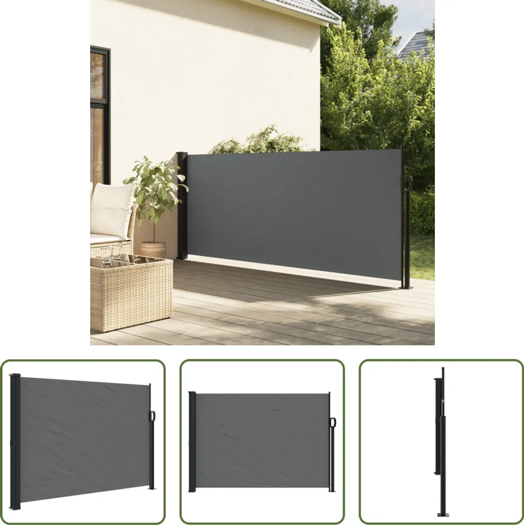 Tenda Laterale Estensibile Antracite 140x500 cm | The Living Store Online
