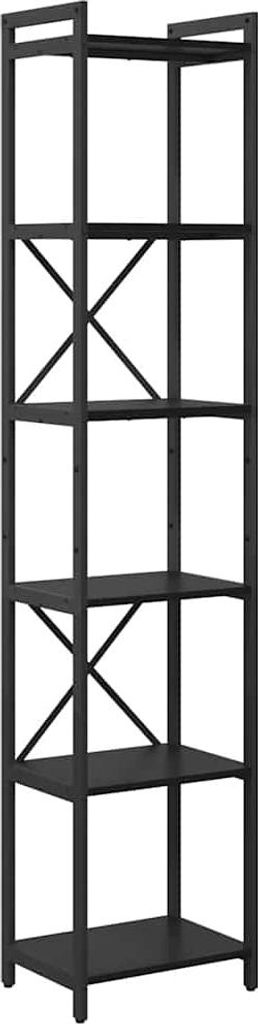 vidaXL Bücherregal Schwarz Eichen-Optik 40 x 30 x 189,5 cm