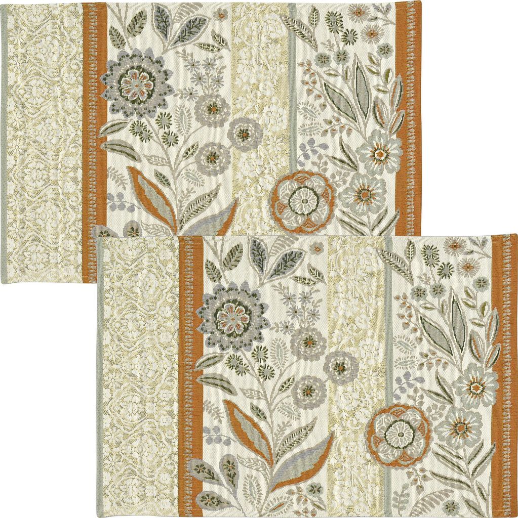 Sander Tischset Loni Stripe" 2er-Pack terra-grau 32x48 cm"