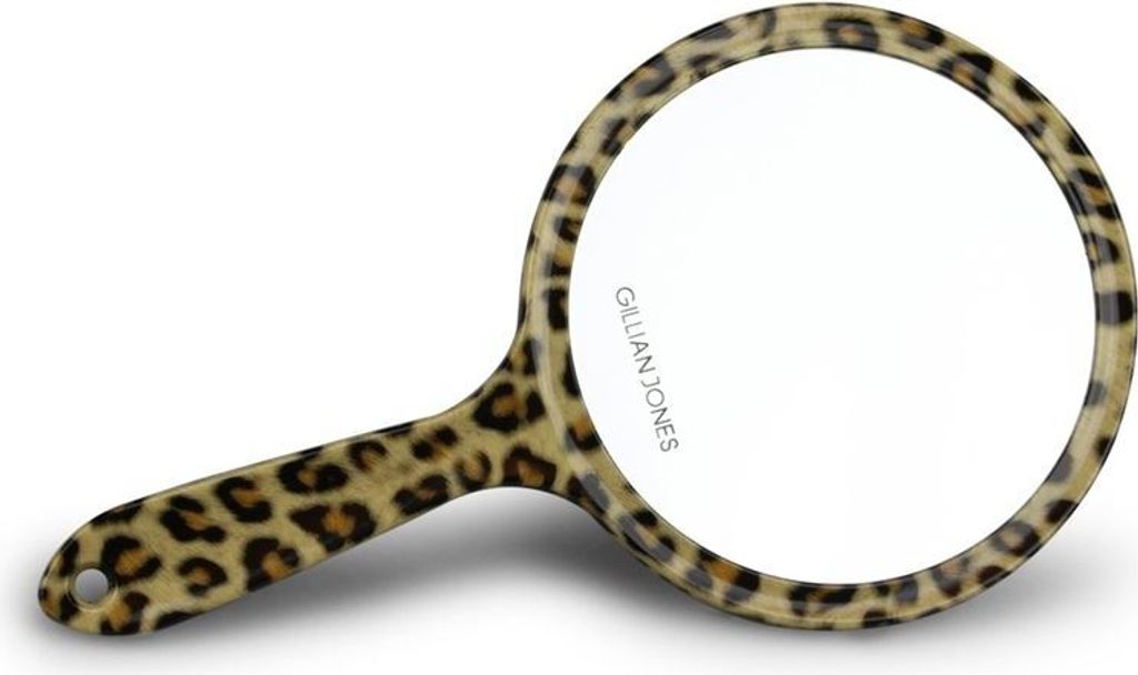 Gillian Jones Two Sided Hand Mirror in Leopard Print