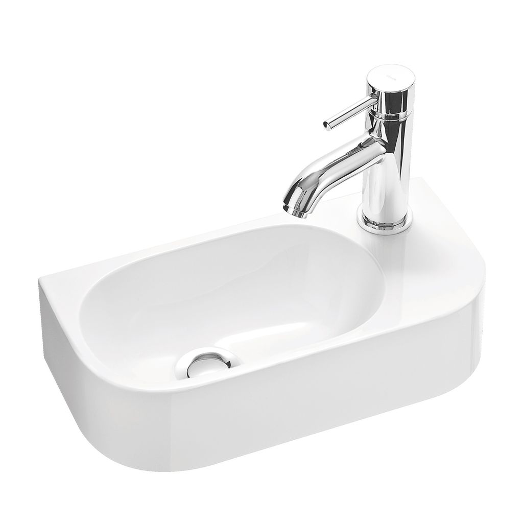 Gäste WC Waschbecken PARK 40x20 cm aus Mineralguss für Produktbild 