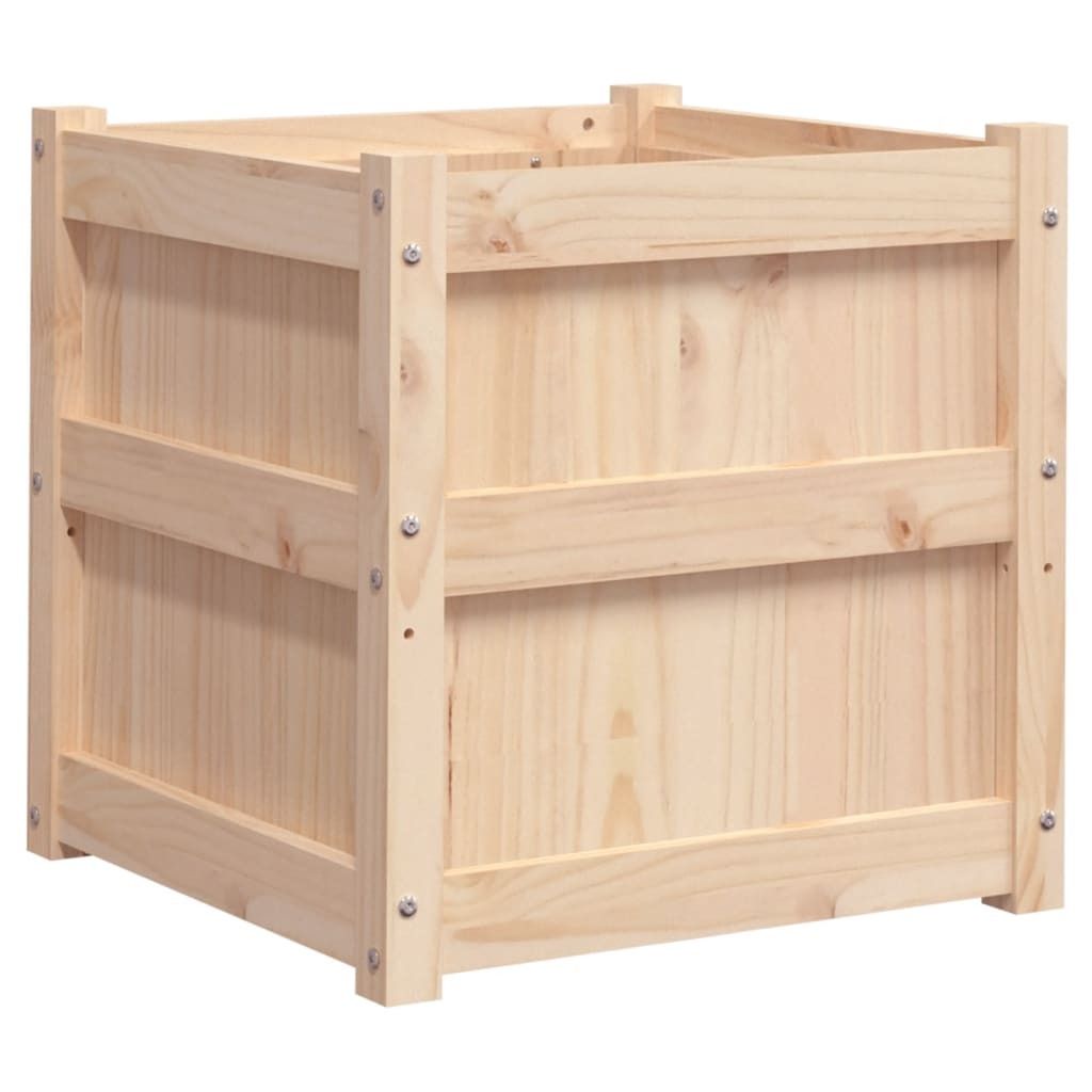 vidaXL Fioriera 50x50x50 cm in legno di pino massiccio Immagine del prodotto 