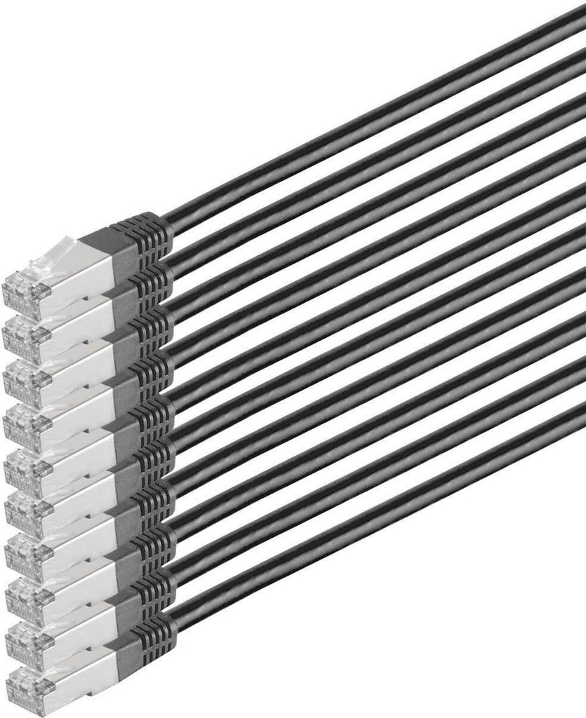 Patchkabel cat 6 S/FTP PIMF HF VE10 schwarz 1,0m