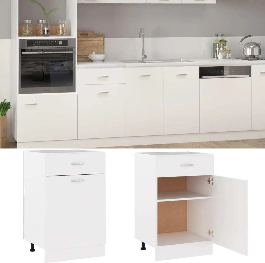 Mobiletto Lyon SYFAX™ Bianco 50cm - Design Salvaspazio con Cassetto