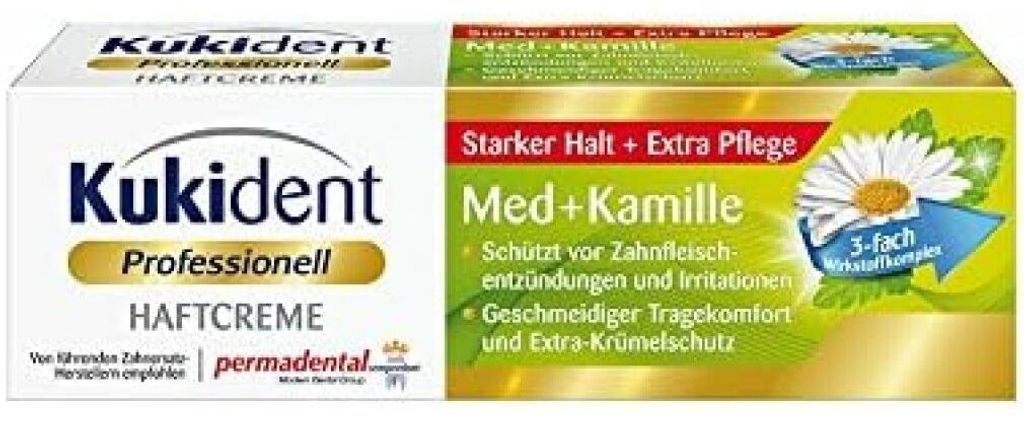 Kukident Crema adesiva Med + Camomilla 40g Immagine del prodotto 