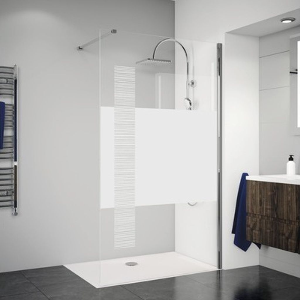 Raumdusche Breuer Panorama 1400x2000 cm Dekorglas Querstreifen chrom 3338005073041