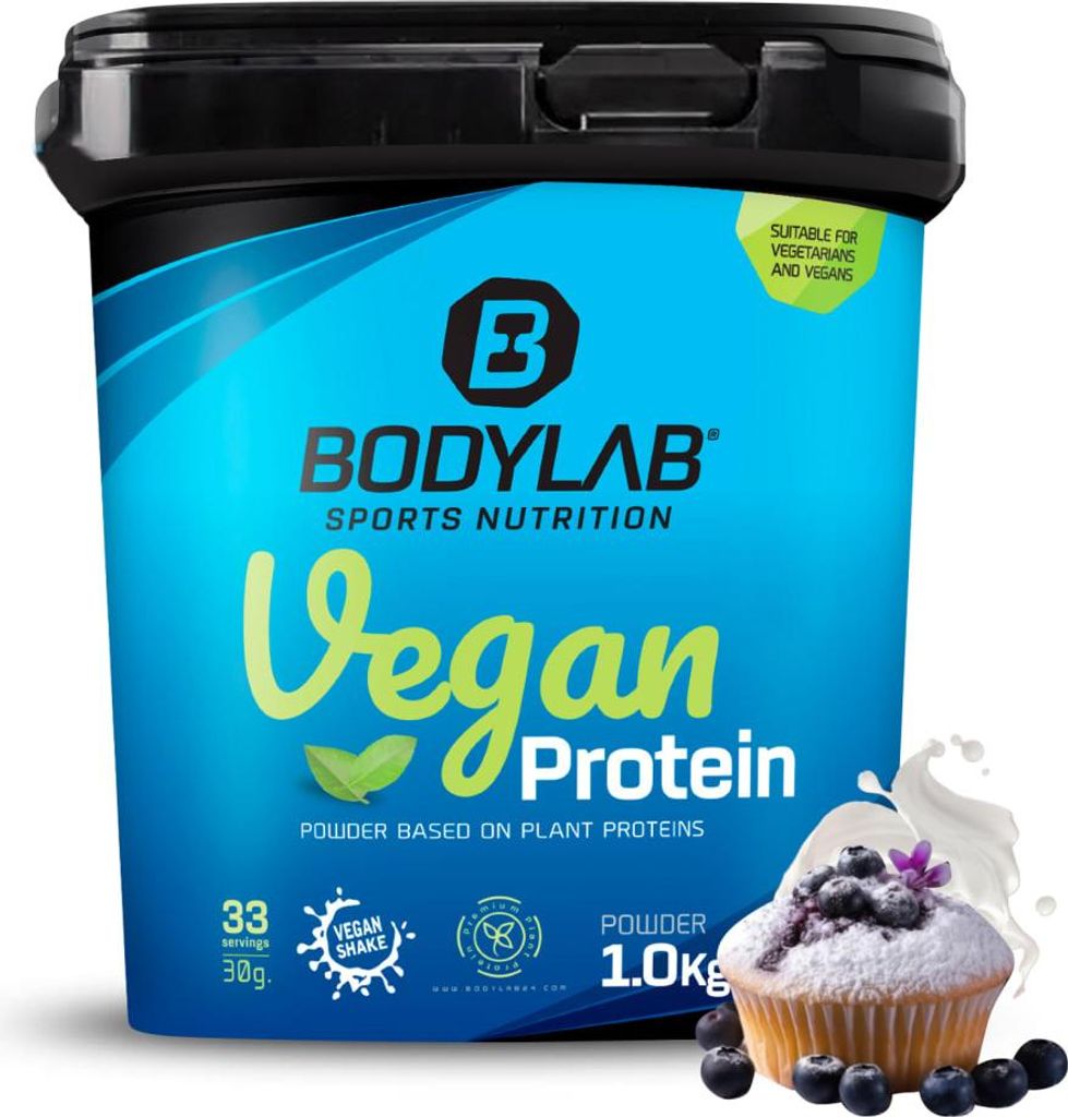BODYLAB Vegan Protein - 1000g - Blaubeere-Muffin