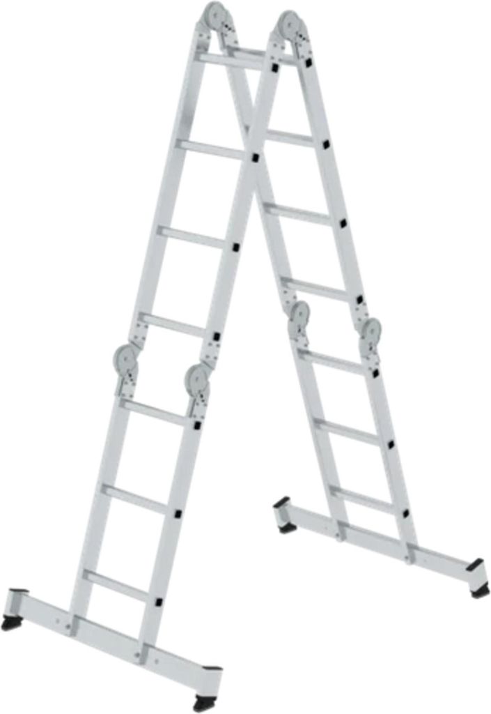 MUNK Vielzweckleiter 31324 4tlg nivello-Traverse 2x3/2x4Sprossen