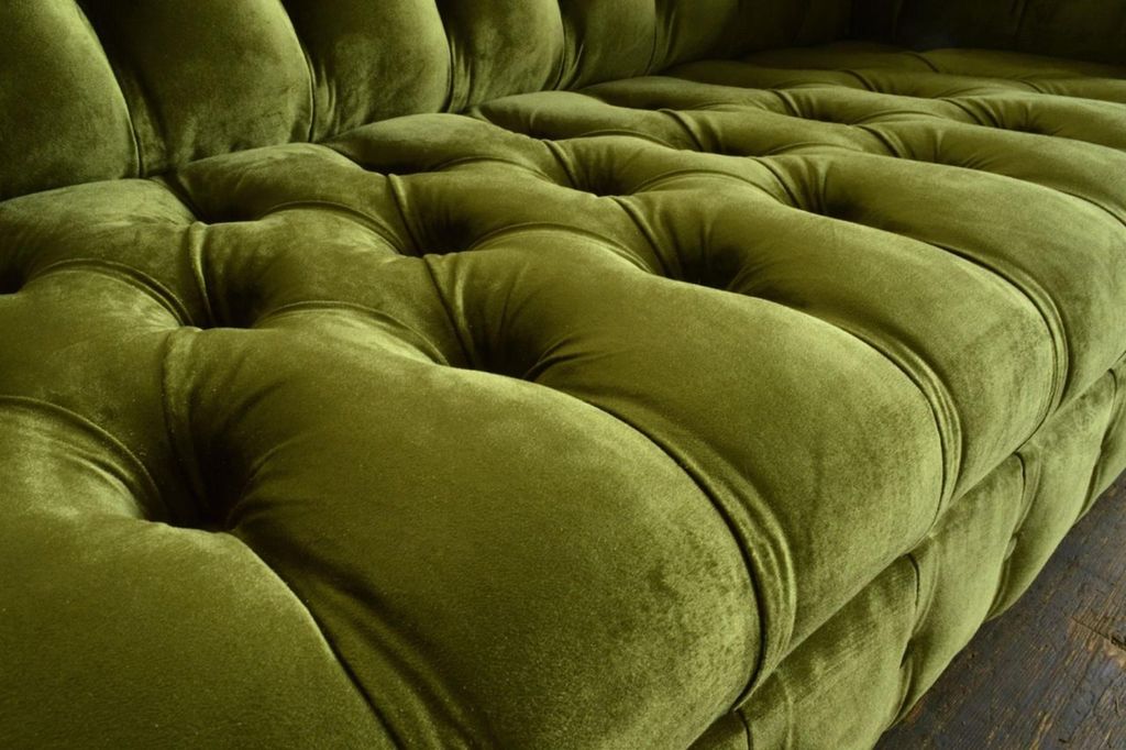 Chesterfield Design Luxus Polster Sofa Couch Sitz Garnitur Leder Textil Neu #183