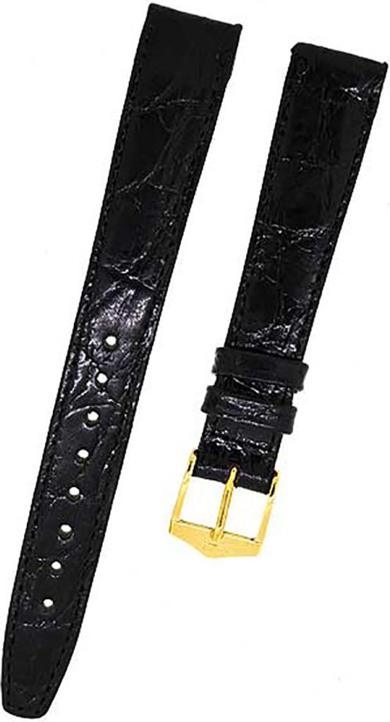 Orig. FORTIS Uhrenarmband LEDER schwarz mit schwarzer Naht Produktbild 