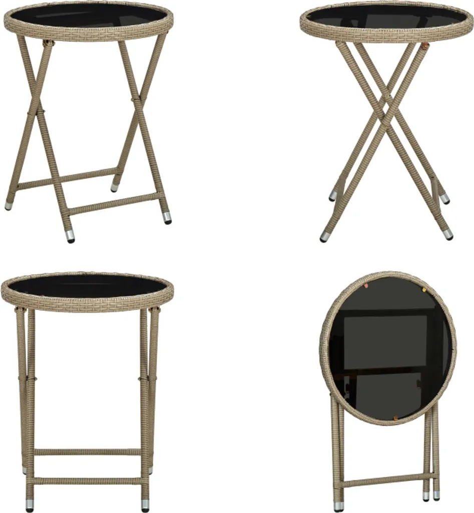 Tavolino vidaXL 60cm Vetro e Rattan PE: Scheda Tecnica e Prezzo