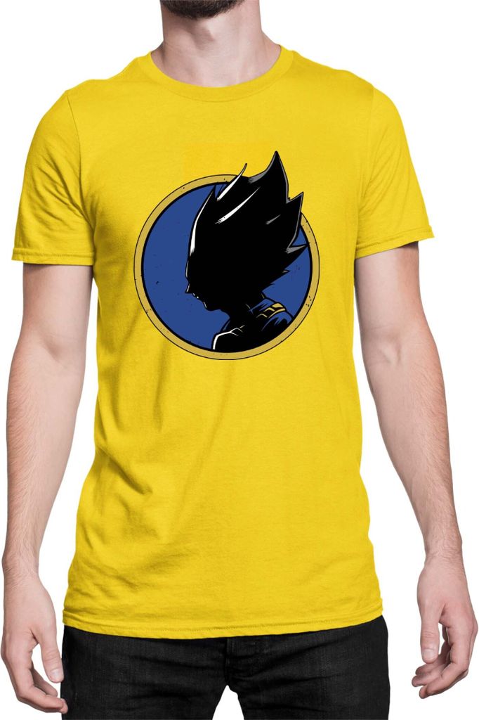 Herren T-Shirt Dragon Anime Manga Ball Z Vegeta 55, Man M / Gelb